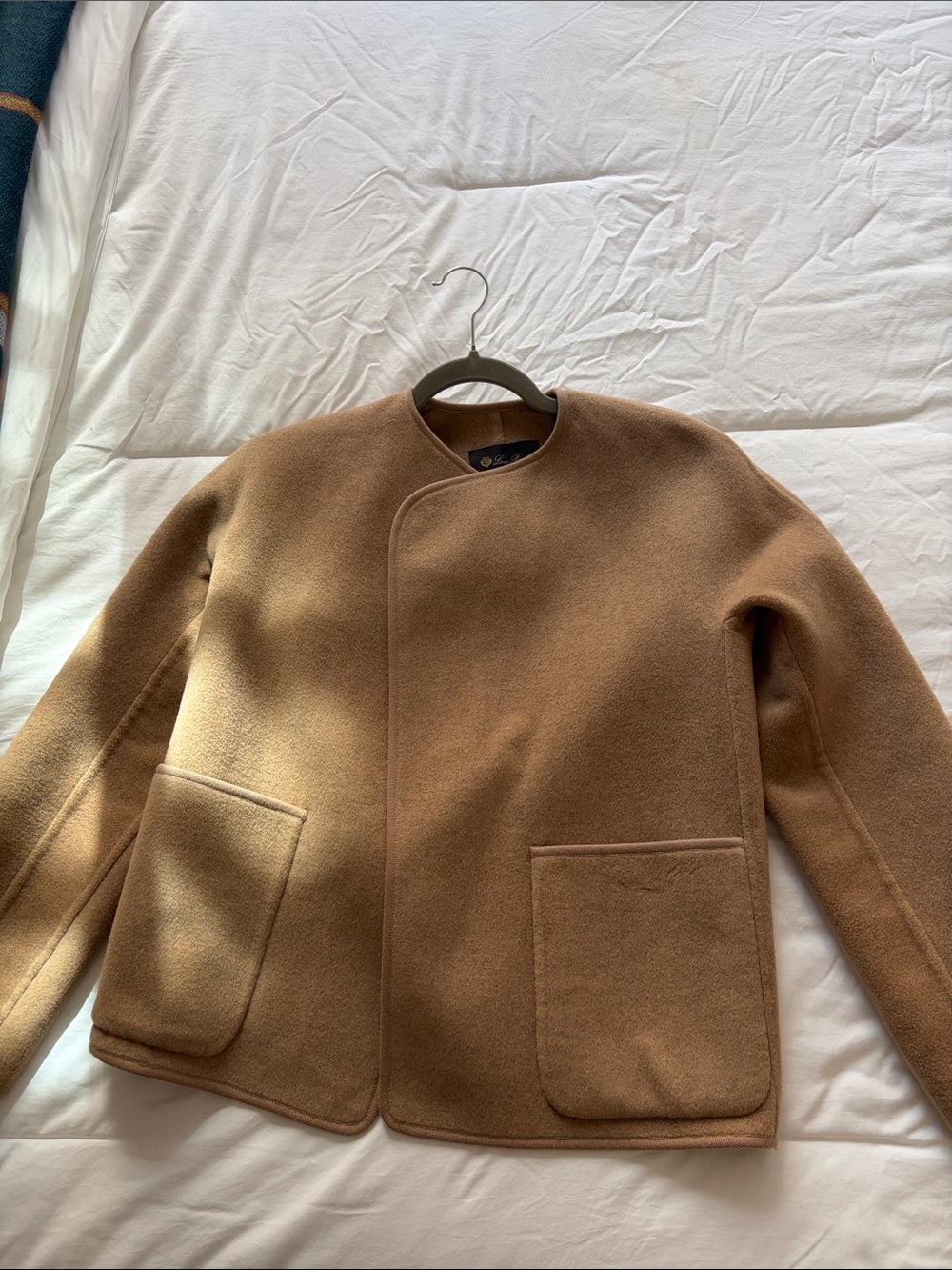 Loro Piana Camel Brown Lightweight Wool Shirt Jacket
